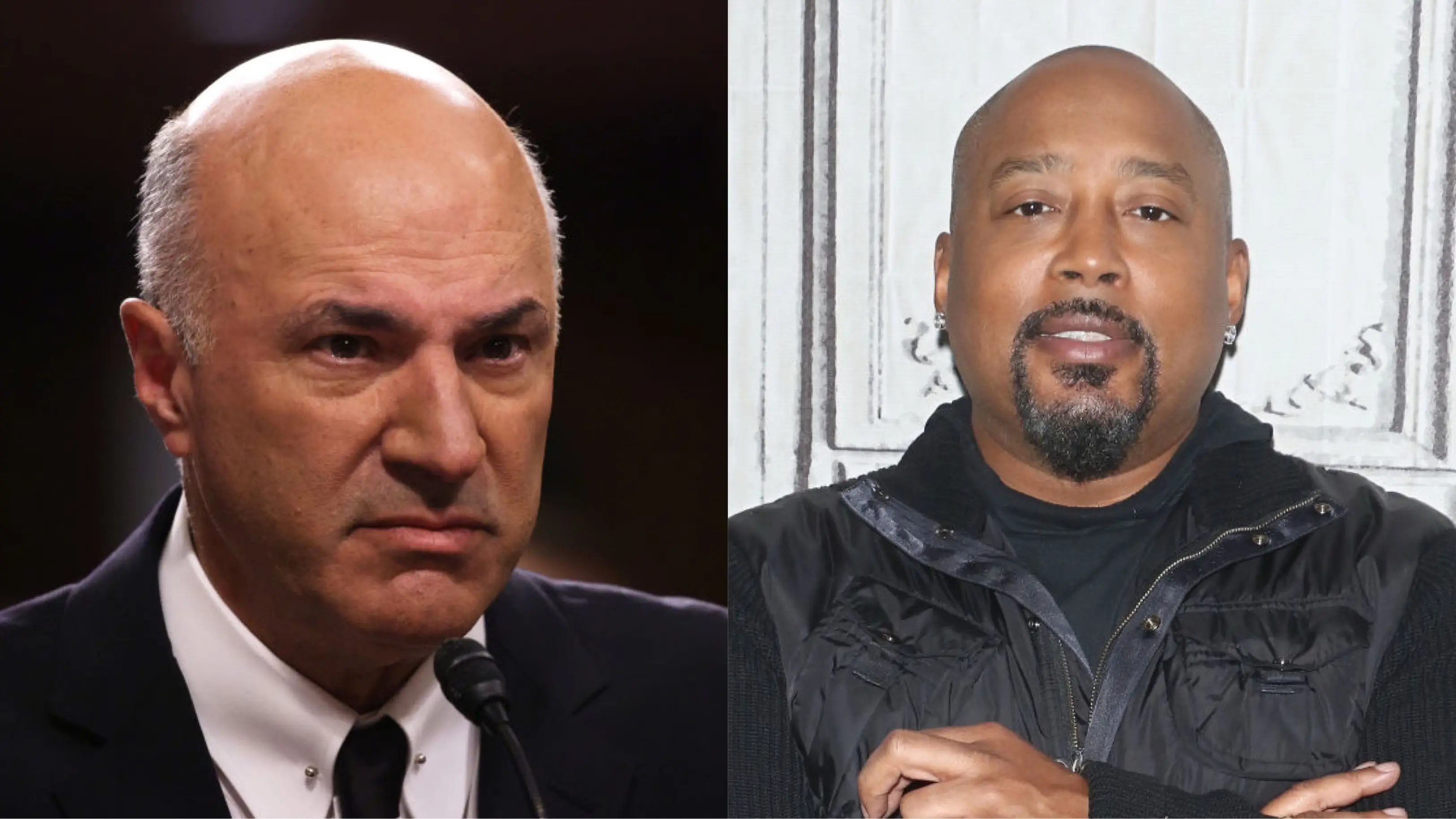 Kevin O'Leary and Daymond John slash a young entrepreneur's dreams calling him a "lying pig." (Photos: Alex Wong/Getty Images; Jim Spellman/WireImage)
