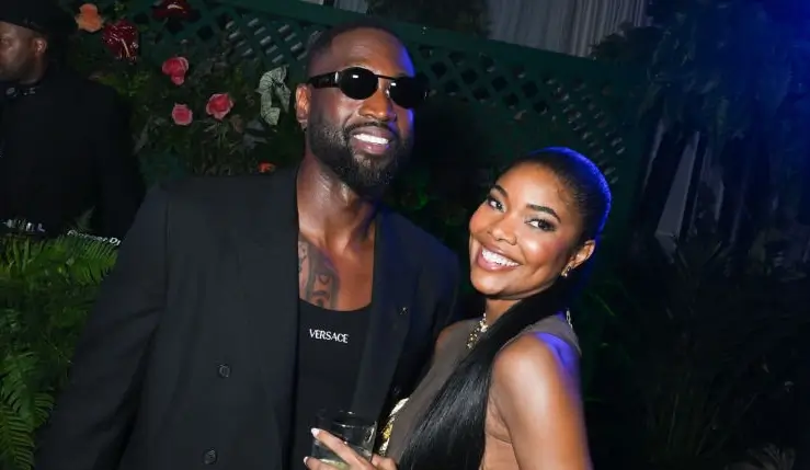 Dwyane Wade and Gabrielle Union at Usher's Secret Garden Met Gala After Party held at The Times Square Edition on May 6, 2024 in New York, New York. (Photo by Gilbert Flores/WWD via Getty Images)
