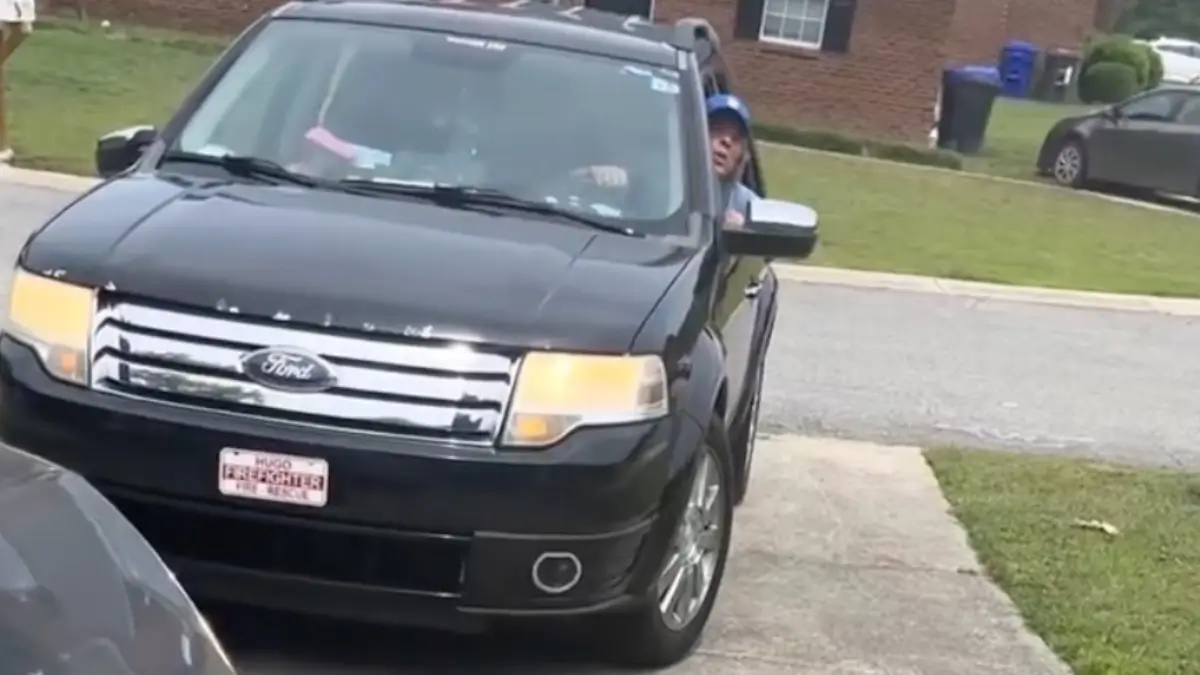 ‘What’s Gonna Happen?’: Furious White Man Follows Black Woman Home Over Alleged Honk, Traps Her In Driveway, But One Move from Her Changes His Entire Energy, Video Shows