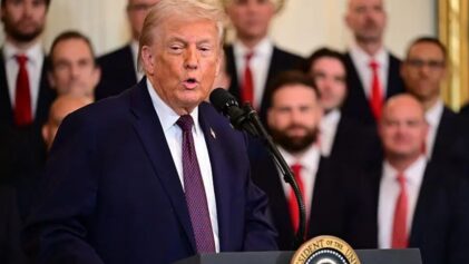 President Donald Trump teases more changes to the White House. (Photo by Kyle Mazza/Anadolu via Getty Images)