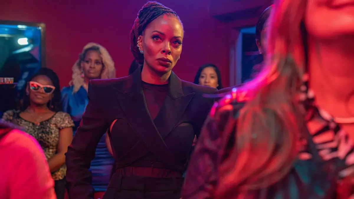 Eva Marcille describes Tyler Perry's rapid shooting style while filming the fifth and final season of "All the Queen's Men."