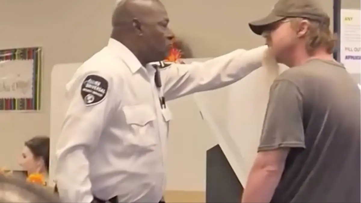 Viral Video Shows White Man Challenging Black Security Guard at DMV, and Instantly Regretting It