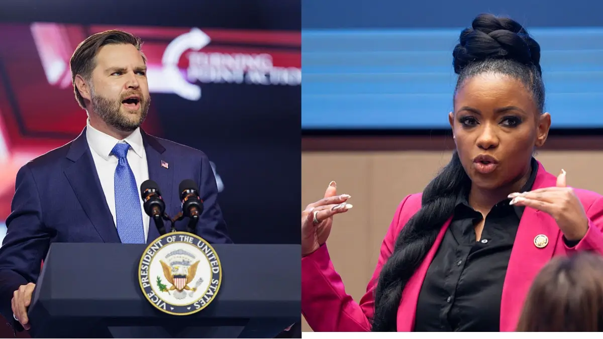 Jasmine Crockett Delivers a Classy Clapback After JD Vance’s Racist Attack as He Claims Whites Don’t Need to Apologize