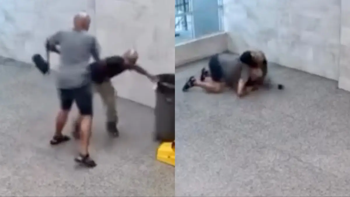 Black Man Randomly Attacked Standing in Lobby at Work Turns the Table on the Assailant In Viral Video